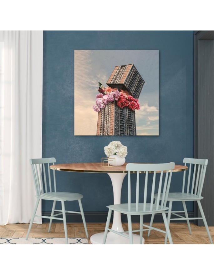 Modern Canvas paintings - Flowers in a skyscraper Zehem Chong | FEEBY