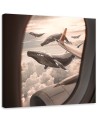 Unusual paintings for the living room - Whale view from a plane Zehem Chong | FEEBY