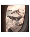 Unusual paintings for the living room - Whale view from a plane Zehem Chong | FEEBY