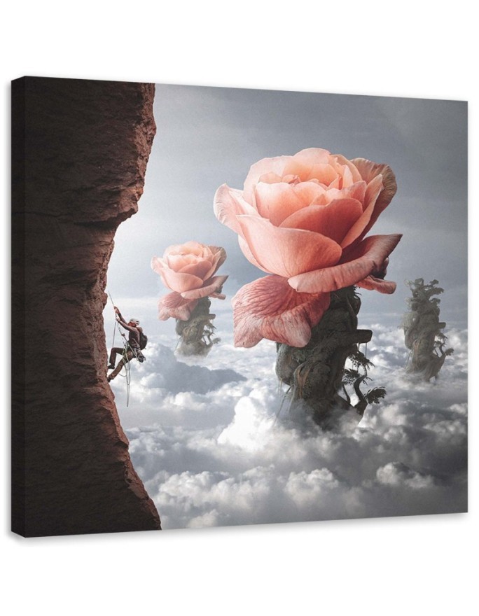 Canvas painting for living room - Rose flower abstract Zehem Chong | FEEBY