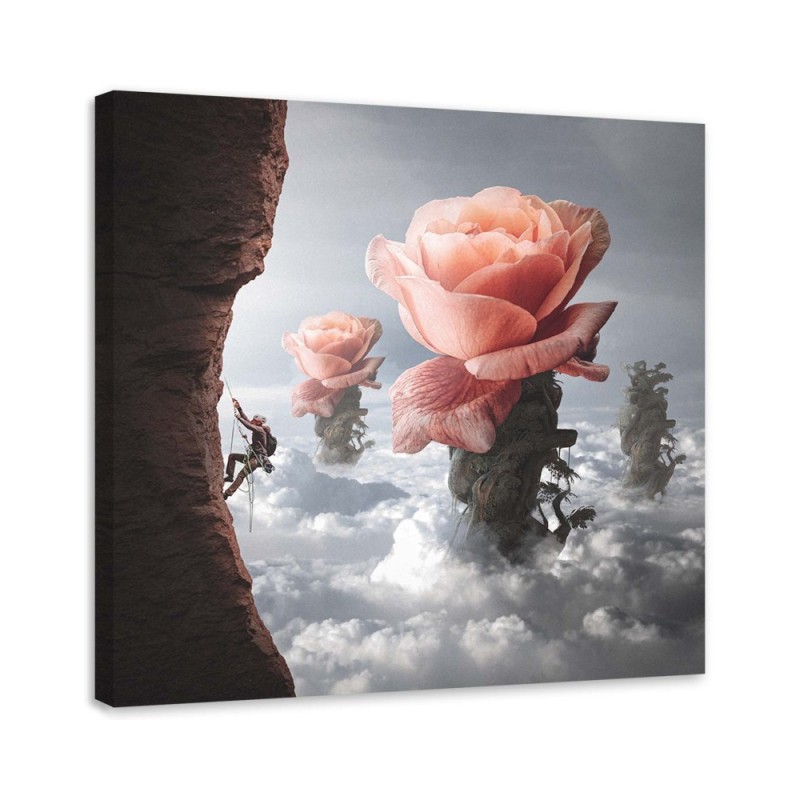 Canvas painting for living room - Rose flower abstract Zehem Chong | FEEBY