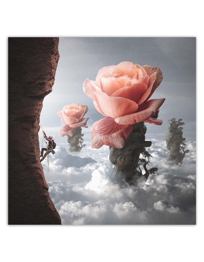 Canvas painting for living room - Rose flower abstract Zehem Chong | FEEBY