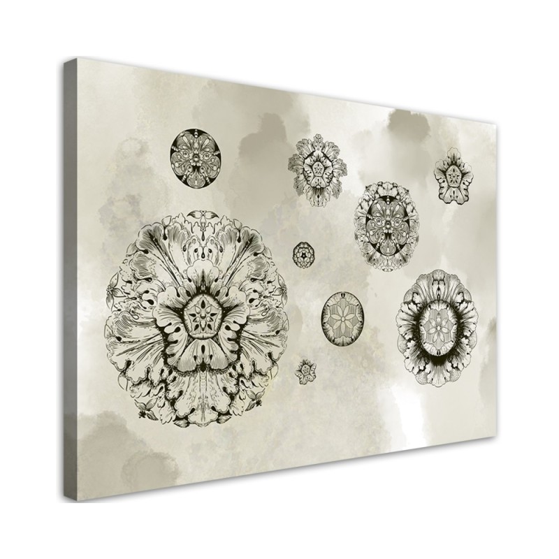 Canvas prints for modern living room - Floral geometric shapes | FEEBY