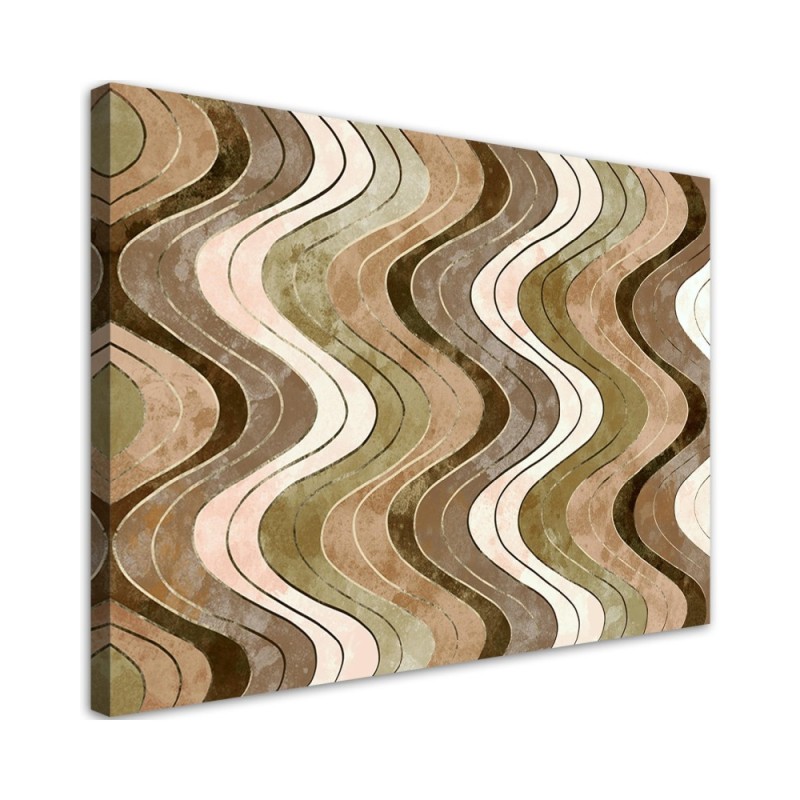 Wall art painting for living room - Vertical wavy lines | FEEBY
