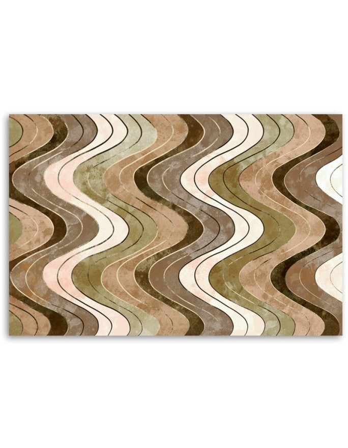 Wall art painting for living room - Vertical wavy lines | FEEBY