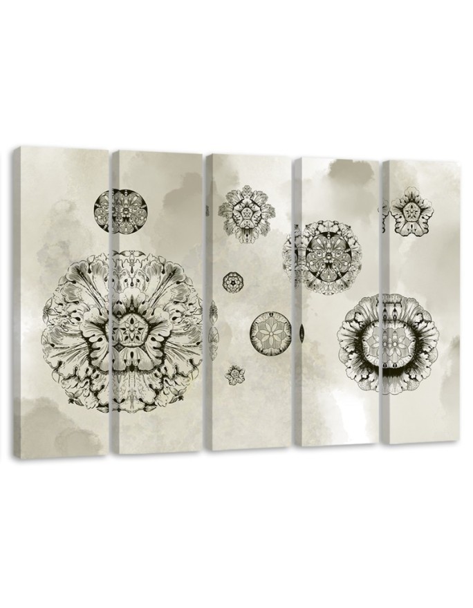 Fashionable Canvas paintings for wall - Floral geometric shapes | FEEBY