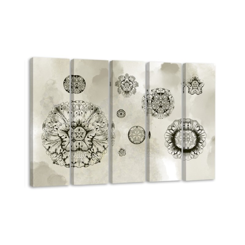 Fashionable Canvas paintings for wall - Floral geometric shapes | FEEBY