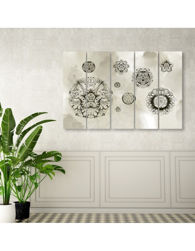 Fashionable Canvas paintings for wall - Floral geometric shapes | FEEBY
