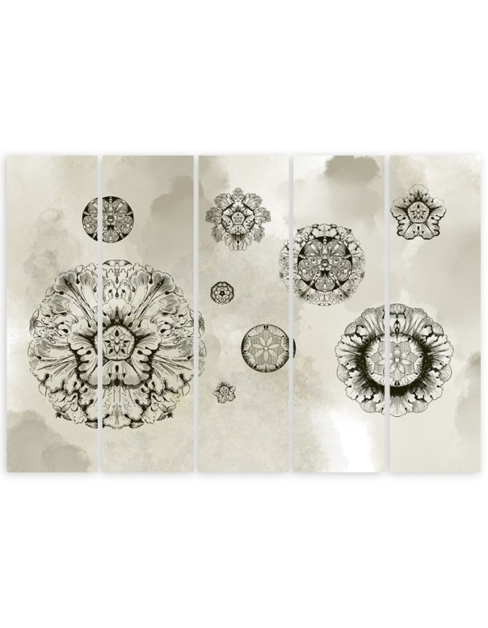 Fashionable Canvas paintings for wall - Floral geometric shapes | FEEBY