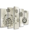 Wall art painting for living room - Floral geometric shapes | FEEBY