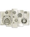 Wall art painting for living room - Floral geometric shapes | FEEBY