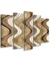 Five-part picture for living room - Vertical wavy lines | FEEBY
