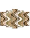 Five-part picture for living room - Vertical wavy lines | FEEBY