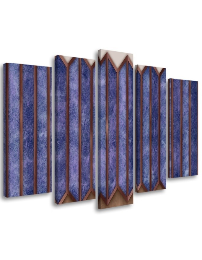 Modern painting for living room - Colourful 3D windows | FEEBY