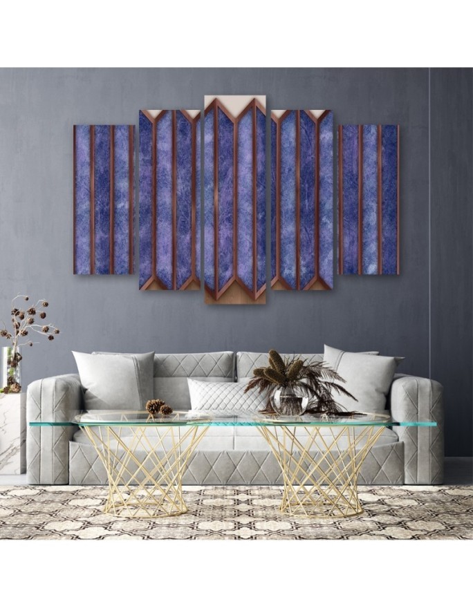 Modern painting for living room - Colourful 3D windows | FEEBY