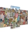 Children's triptych - Colourful city | FEEBY
