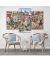 Children's triptych - Colourful city | FEEBY