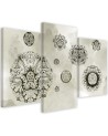 Triptych - Floral geometric shapes | FEEBY