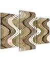 Triptych wall painting - Vertical wavy lines | FEEBY