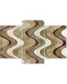 Triptych wall painting - Vertical wavy lines | FEEBY