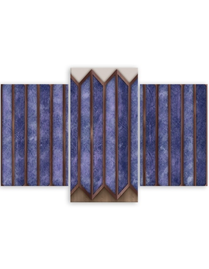Triptych wall painting - 3D window abstraction | FEEBY