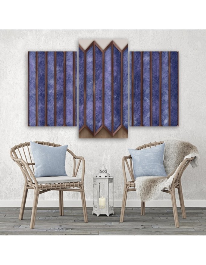 Triptych wall painting - 3D window abstraction | FEEBY