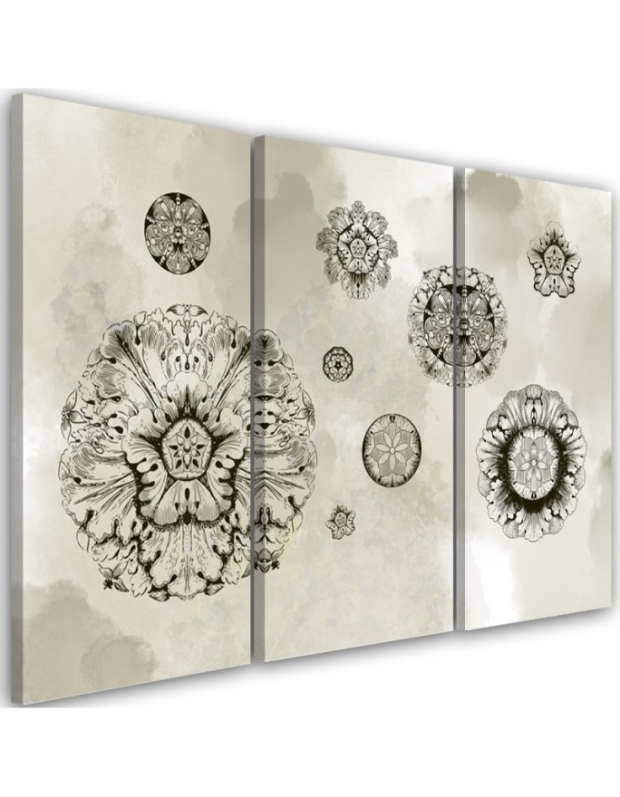 Stylish paintings - Floral geometric shapes | FEEBY