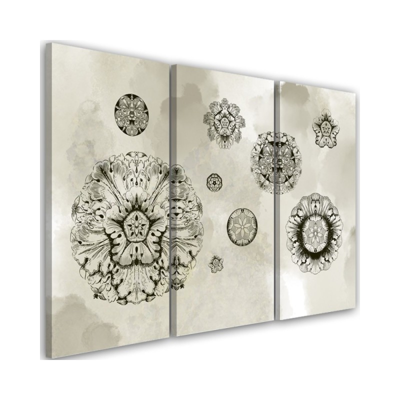 Stylish paintings - Floral geometric shapes | FEEBY