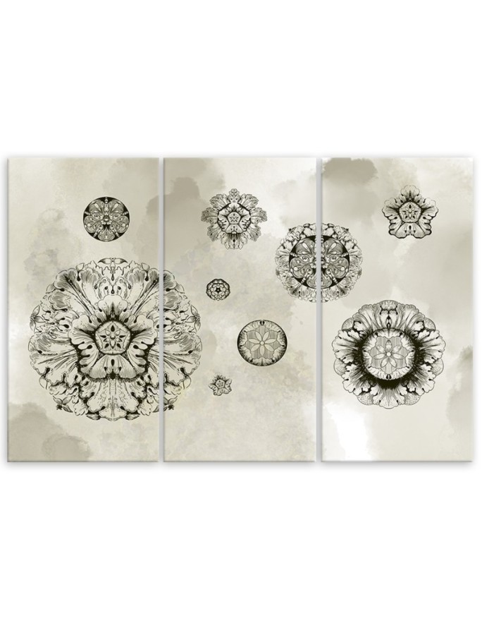 Stylish paintings - Floral geometric shapes | FEEBY