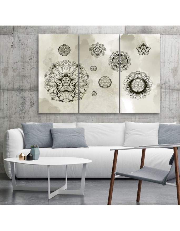 Stylish paintings - Floral geometric shapes | FEEBY