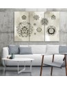 Stylish paintings - Floral geometric shapes | FEEBY