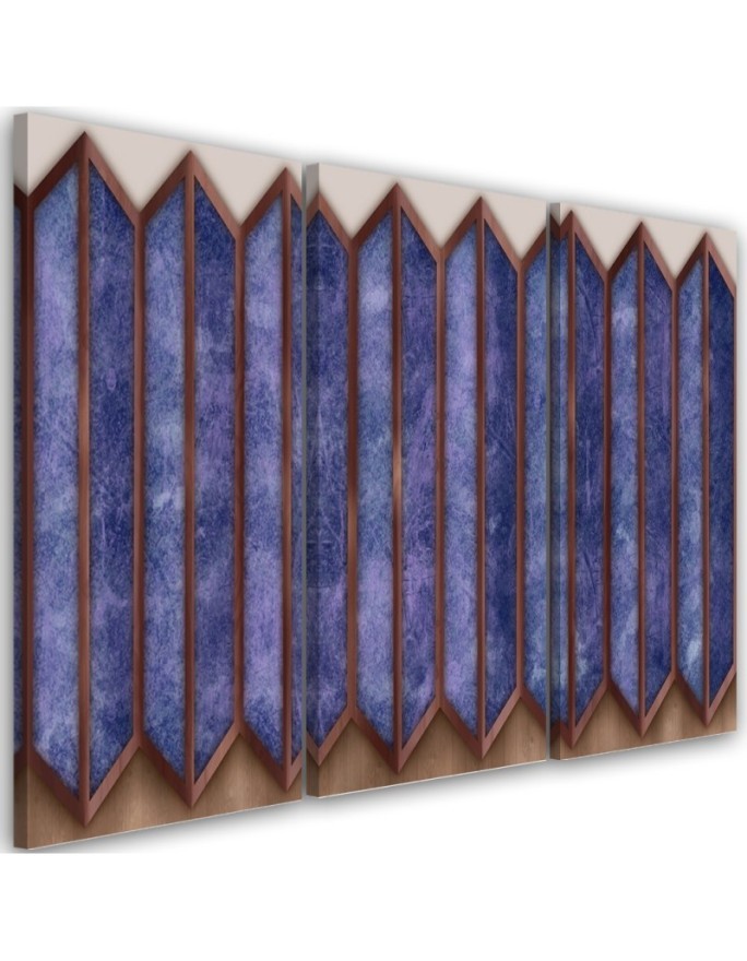 Triptych wall painting - Colourful 3D windows | FEEBY