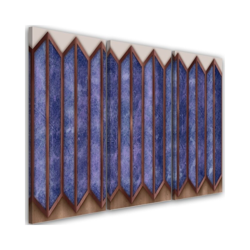 Triptych wall painting - Colourful 3D windows | FEEBY