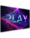 Canvas print for teenager triptych - Play lettering abstract | FEEBY