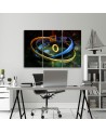Canvas print for a gamer's room triptych - Buttons for a controller | FEEBY