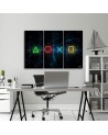 Canvas print triptychs for gamers room - Controller buttons | FEEBY