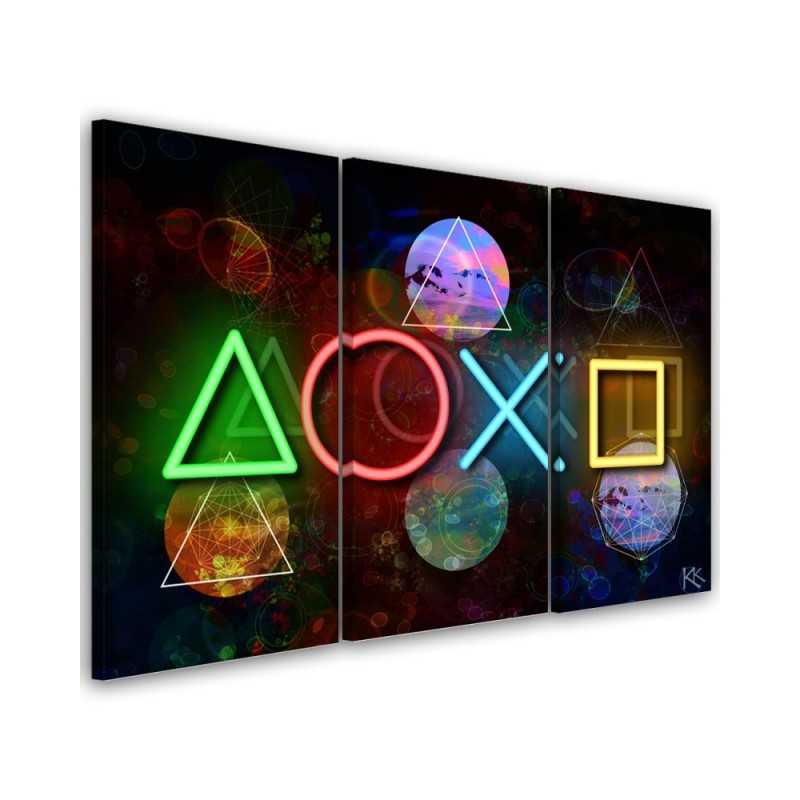 3-part picture on Canvas - Gaming console | FEEBY