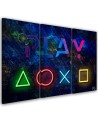 Canvas print for a gamer - Controller buttons and play lettering | FEEBY