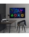 Canvas print for a gamer - Controller buttons and play lettering | FEEBY