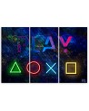Canvas print for a gamer - Controller buttons and play lettering | FEEBY