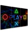 Canvas print for a teenager - Play lettering and controller buttons | FEEBY