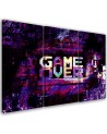 Wall art painting for teenager's room triptych - Abstract Game Over lettering | FEEBY