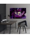 Wall art painting for teenager's room triptych - Abstract Game Over lettering | FEEBY