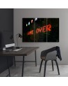 Triptych wall art painting - Game Over for the gamer | FEEBY