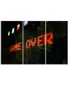 Triptych wall art painting - Game Over for the gamer | FEEBY