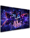 Gaming Canvas print triptych - Neon with the word Play | FEEBY