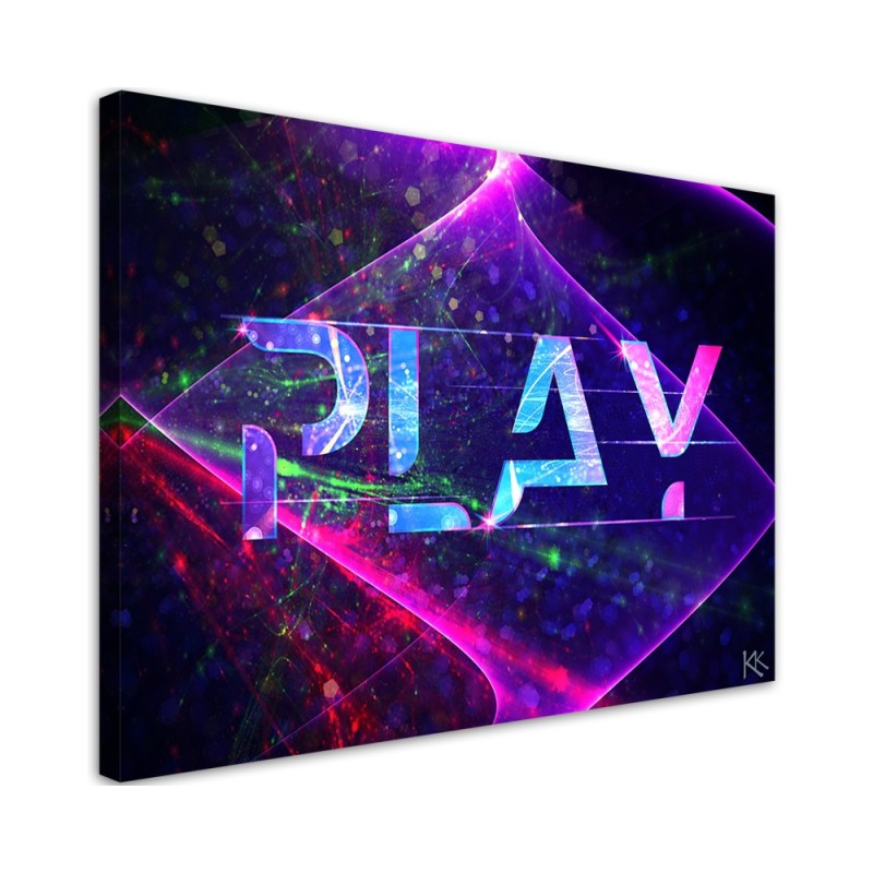 Gaming Canvas prints - Play lettering abstract | FEEBY