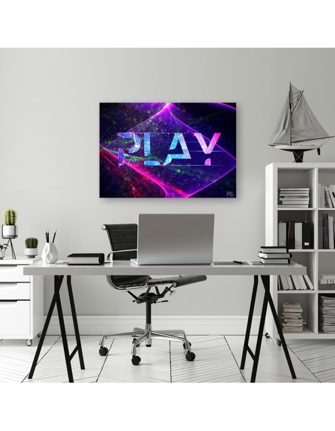 Gaming Canvas prints - Play lettering abstract | FEEBY