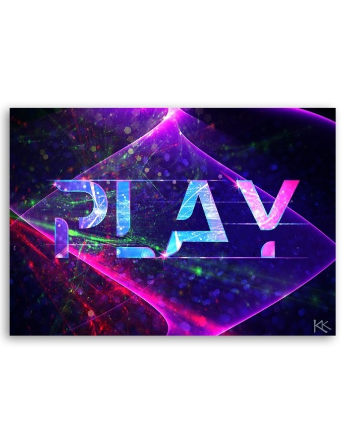 Gaming Canvas prints - Play lettering abstract | FEEBY