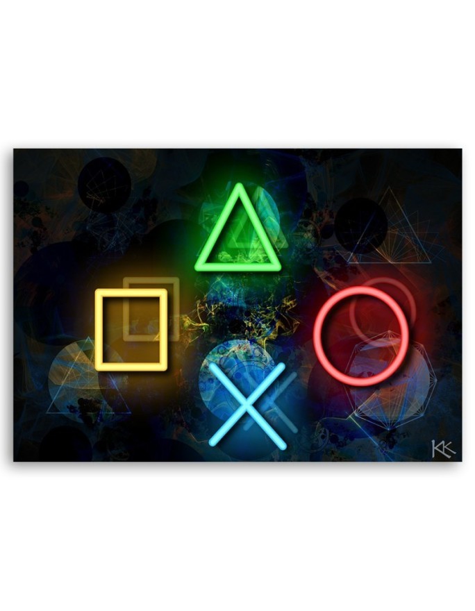 Modern paintings for a teenager - Controller buttons | FEEBY